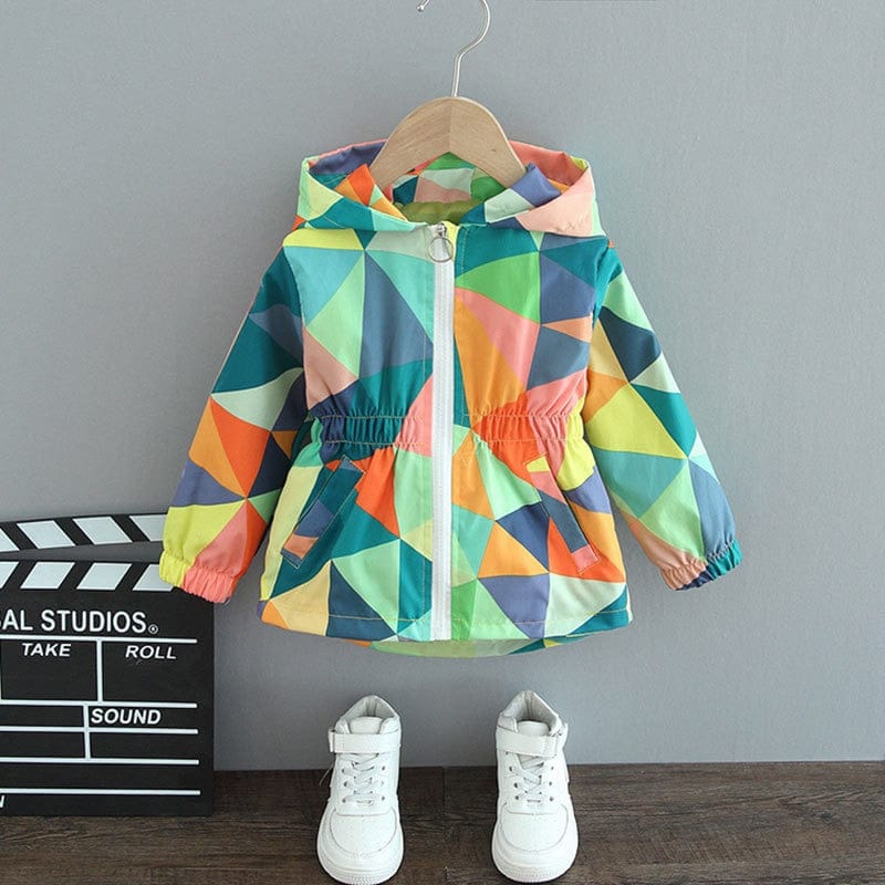 Pavoco Jacken Modische Regenjacke für Mädchen leicht wasserdicht mit Schmetterlingsdesign