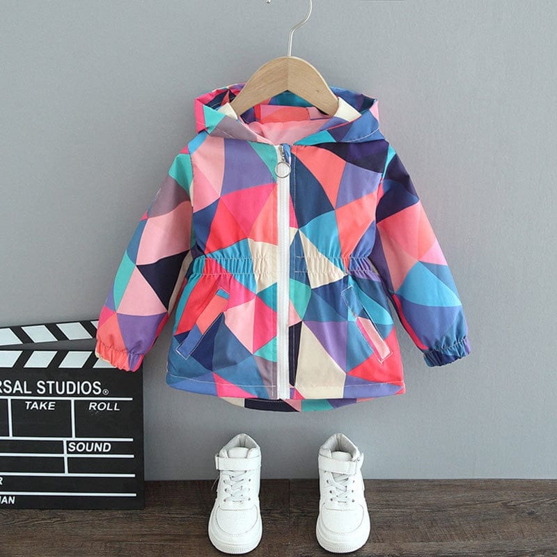 Pavoco Jacken Modische Regenjacke für Mädchen leicht wasserdicht mit Schmetterlingsdesign