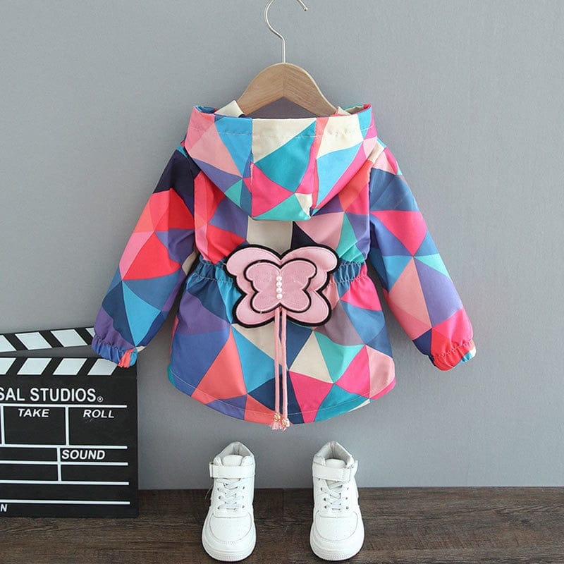 Pavoco Jacken Rosa Tönung / 12-18 Monate Modische Regenjacke für Mädchen leicht wasserdicht mit Schmetterlingsdesign