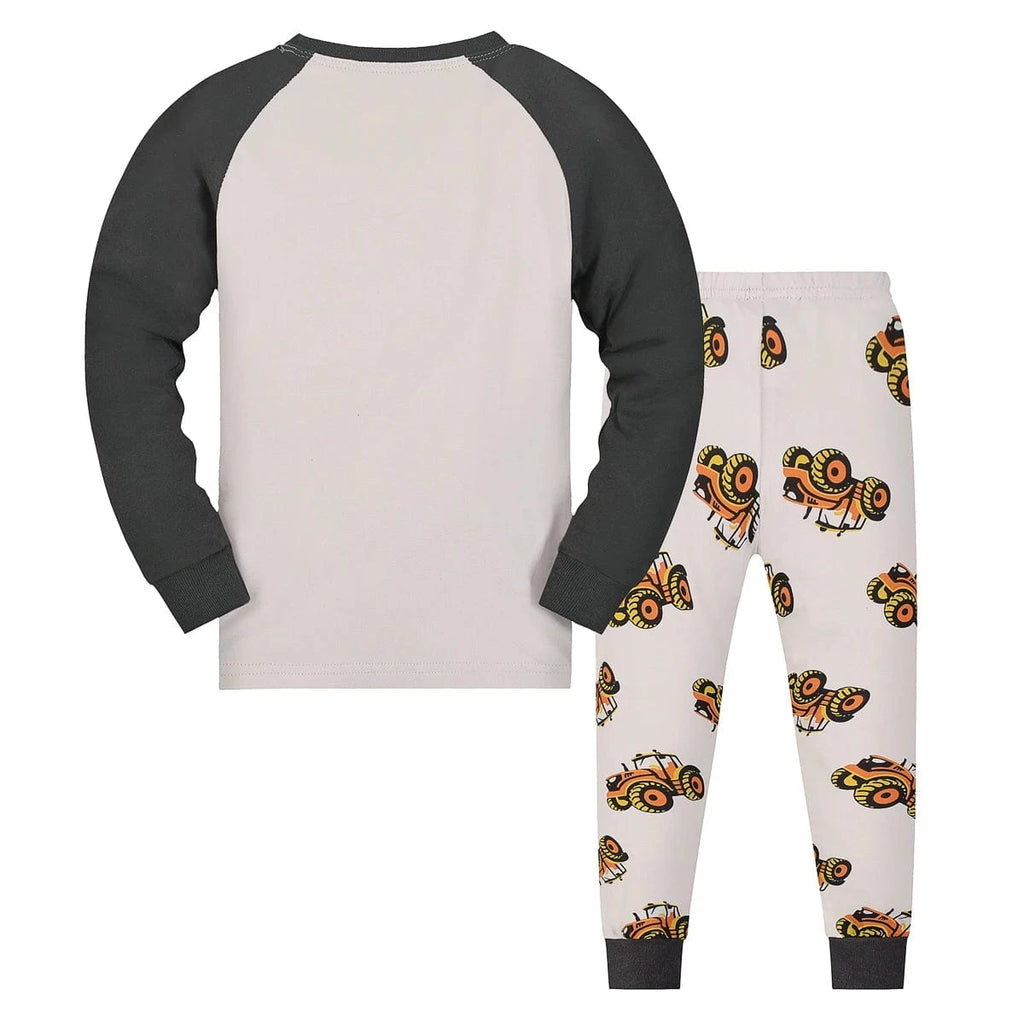 Pavoco Jungen-Schlafanzüge Lässiges Jungen-Pyjama-Set für Kinder 2–9 Jahre aus Baumwolle mit LKW-Muster