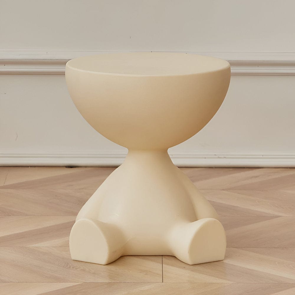 Pavoco Kaffeetische Creme Eleganter Couchtisch für Unisex rund Kunststoff zeitlos vielseitig Wohnzimmertisch