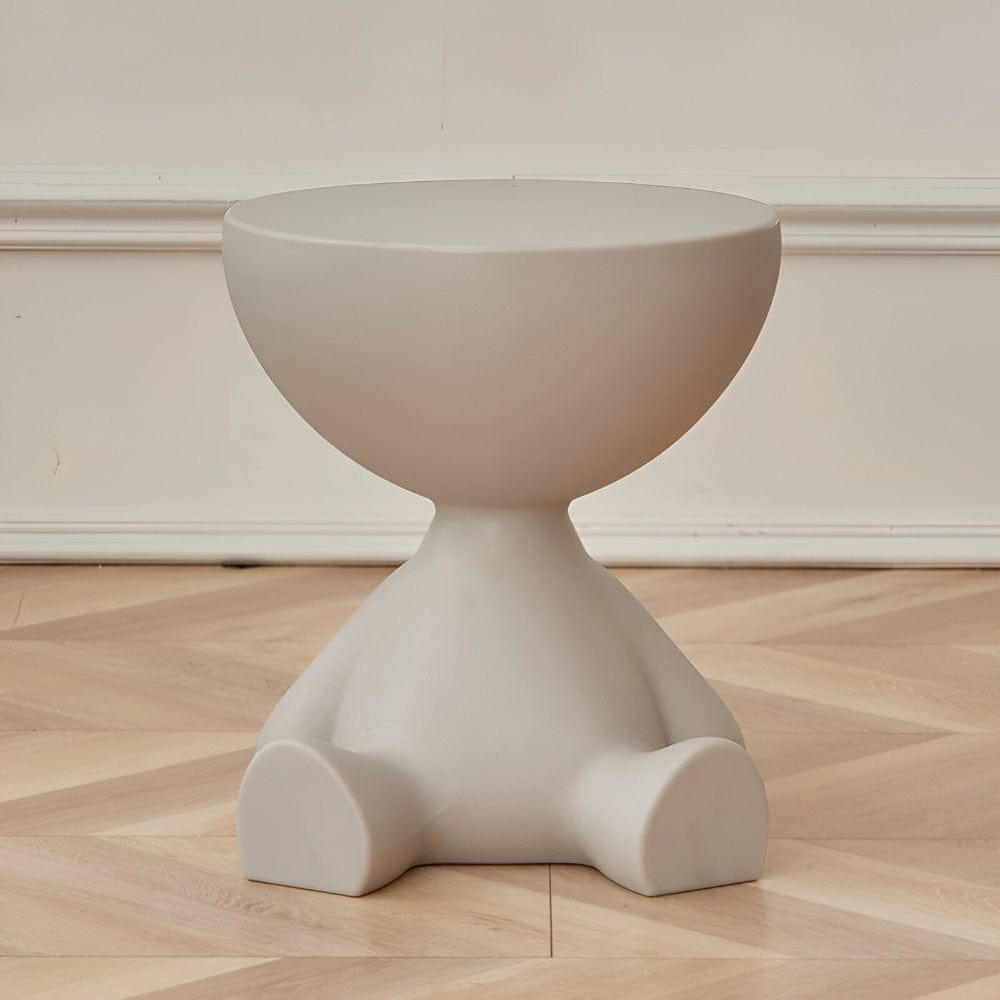 Pavoco Kaffeetische Grau Eleganter Couchtisch für Unisex rund Kunststoff zeitlos vielseitig Wohnzimmertisch