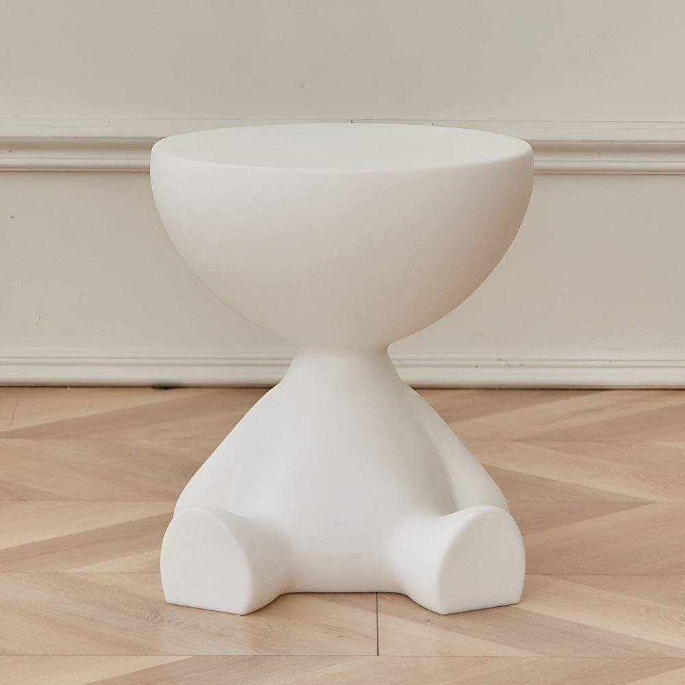 Pavoco Kaffeetische Weiß Eleganter Couchtisch für Unisex rund Kunststoff zeitlos vielseitig Wohnzimmertisch
