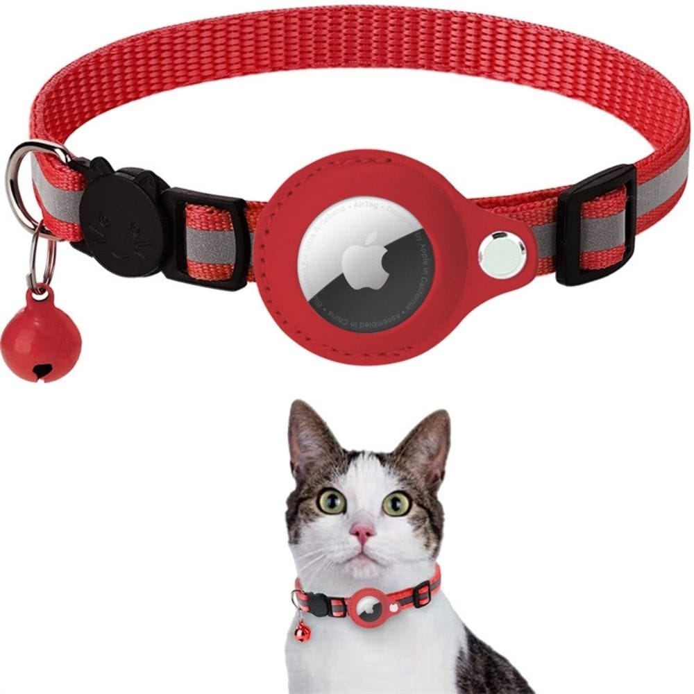 Pavoco Katzenhalsbänder Rot / Ohne GPS-Tracker Reflektierendes GPS Halsband für Katzen leicht mit Schnellverschluss und strapazierfähig