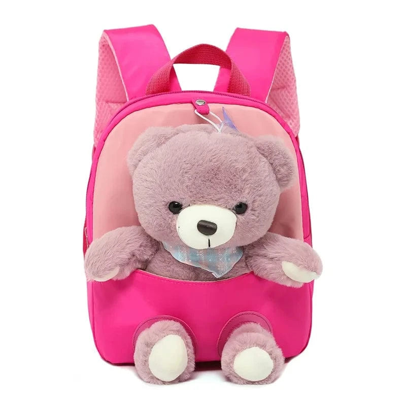 Pavoco Kinder-Rucksäcke Bär Fuchsia Bärenstadt | Niedlicher Kindergartenrucksack für Kinder personalisierbar