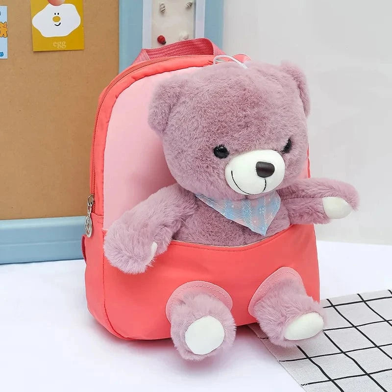 Pavoco Kinder-Rucksäcke Bär Koralle Bärenstadt | Niedlicher Kindergartenrucksack für Kinder personalisierbar