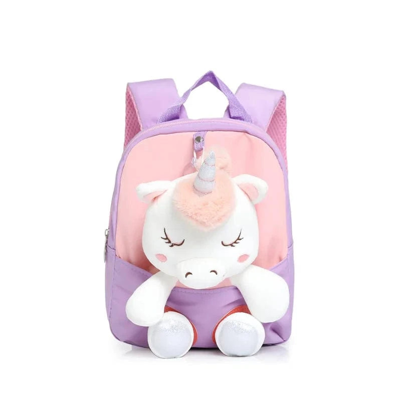 Pavoco Kinder-Rucksäcke Einhorn Korallenpink - Lavendel Bärenstadt | Niedlicher Kindergartenrucksack für Kinder personalisierbar
