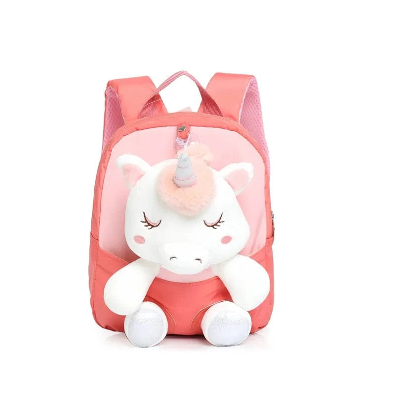 Pavoco Kinder-Rucksäcke Einhorn Korallepink Bärenstadt | Niedlicher Kindergartenrucksack für Kinder personalisierbar