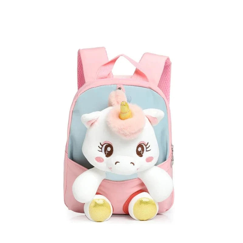 Pavoco Kinder-Rucksäcke Einhorn Weiß - Marineblau Bärenstadt | Niedlicher Kindergartenrucksack für Kinder personalisierbar