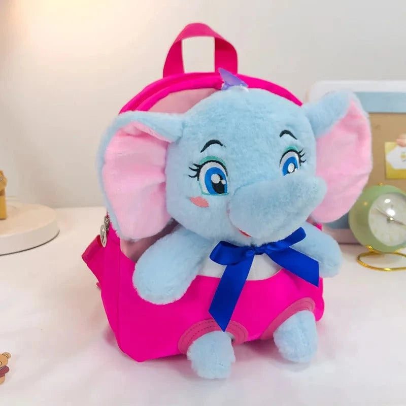 Pavoco Kinder-Rucksäcke Elefant Blau - Fuchsia Bärenstadt | Niedlicher Kindergartenrucksack für Kinder personalisierbar