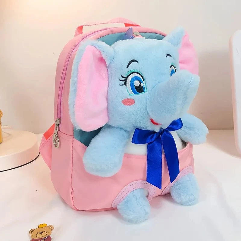 Pavoco Kinder-Rucksäcke Elefant Blau - Pink Bärenstadt | Niedlicher Kindergartenrucksack für Kinder personalisierbar