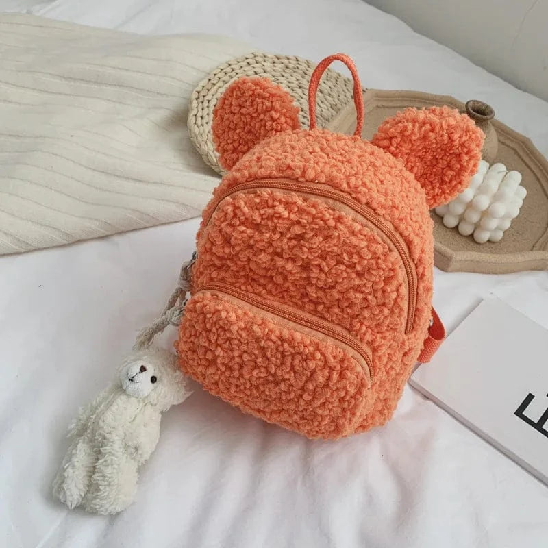 Pavoco Kinder-Rucksäcke Flusch | Kompakter Kinderrucksack für Kinder Plüschdesign