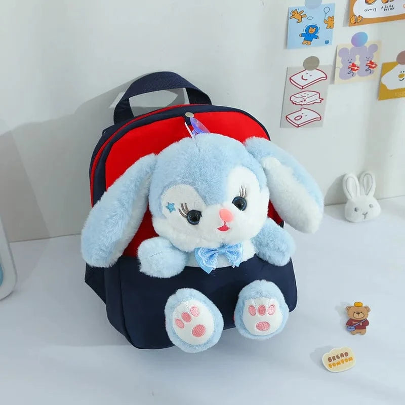 Pavoco Kinder-Rucksäcke Hase Hellblau - Marineblau Bärenstadt | Niedlicher Kindergartenrucksack für Kinder personalisierbar