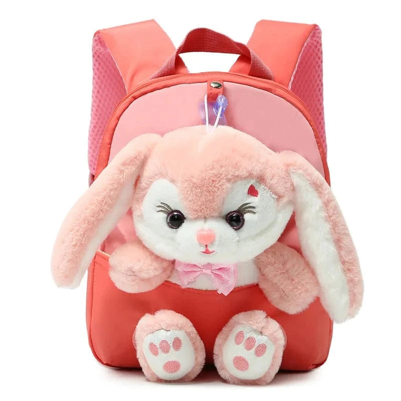 Pavoco Kinder-Rucksäcke Hase Korallenpink - Orange Bärenstadt | Niedlicher Kindergartenrucksack für Kinder personalisierbar