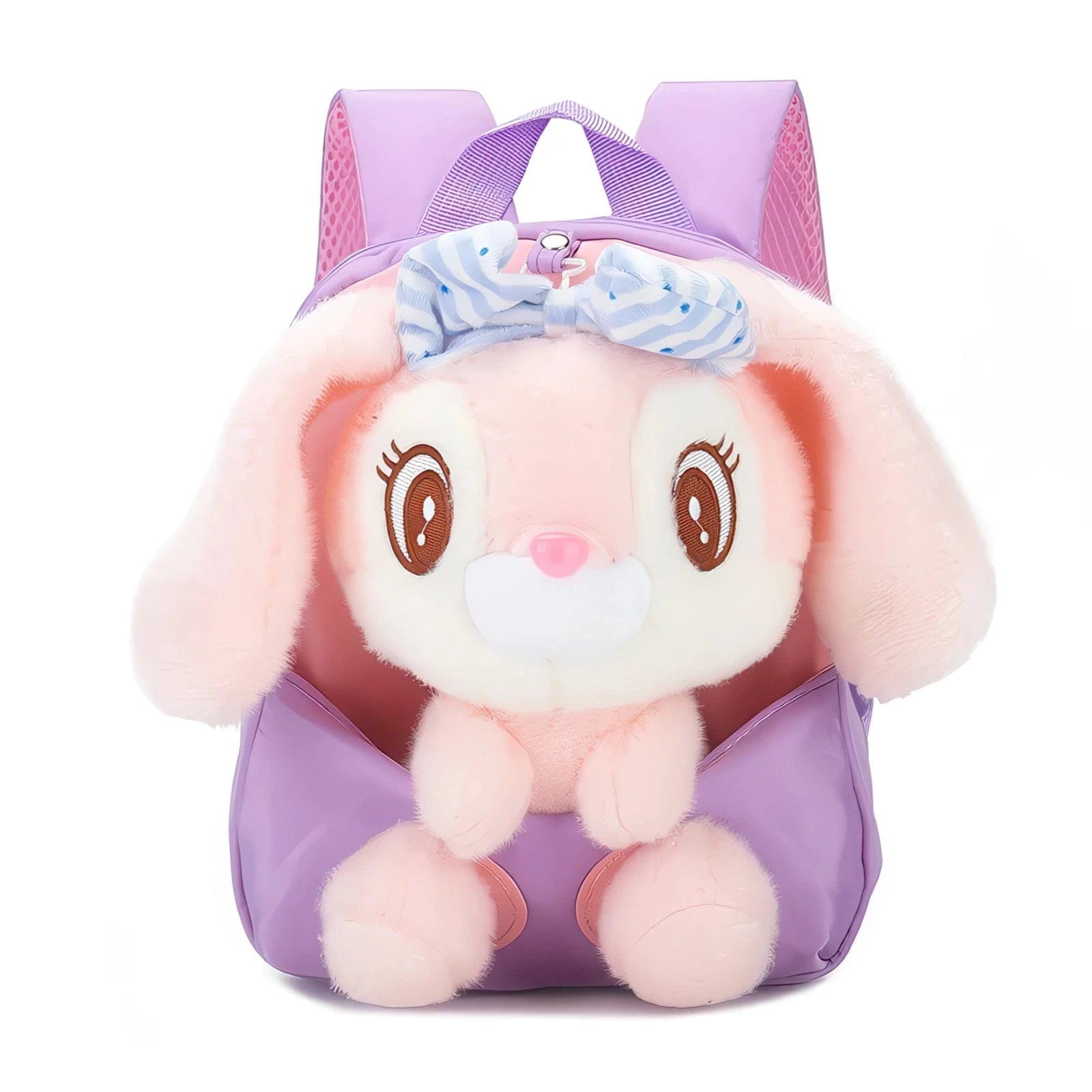 Pavoco Kinder-Rucksäcke Lavendel Rabbit | Plüschiger Kinderrucksack für Kinder 3D leicht