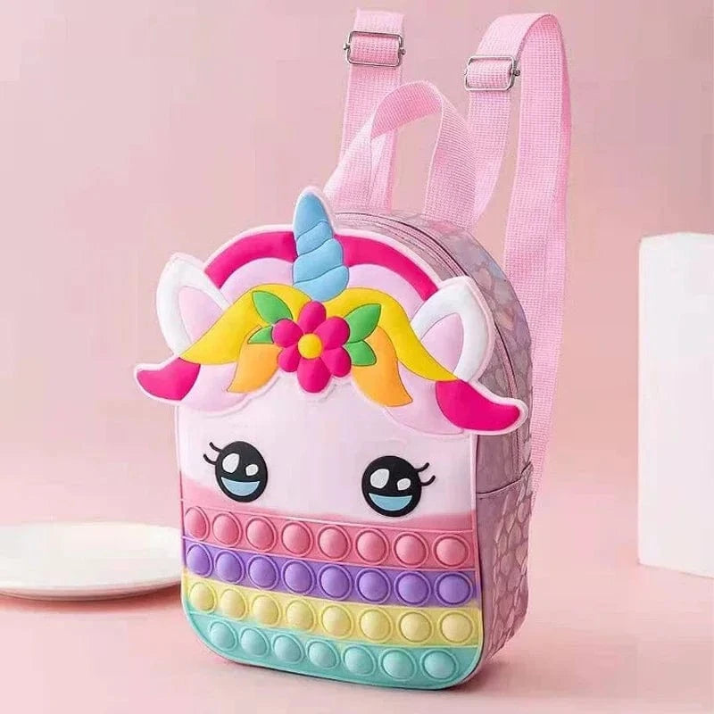 Pavoco Kinder-Rucksäcke Pink Sylvara | stressabbauender Schulrucksack für Kinder leicht