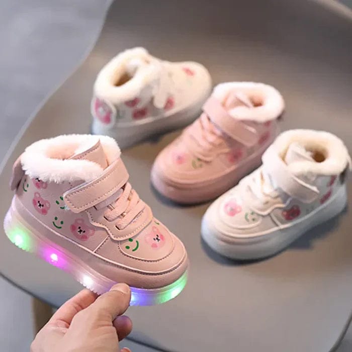 Pavoco Kinder Schuhe Leuchtende LED-Sneaker für Kinder bequem atmungsaktiv Herbst mit Klettverschluss