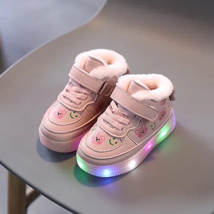 Pavoco Kinder Schuhe Leuchtende LED-Sneaker für Kinder bequem atmungsaktiv Herbst mit Klettverschluss