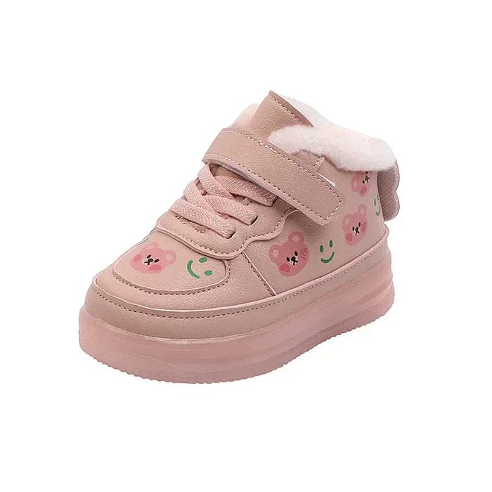 Pavoco Kinder Schuhe Rosa / 21 Leuchtende LED-Sneaker für Kinder bequem atmungsaktiv Herbst mit Klettverschluss
