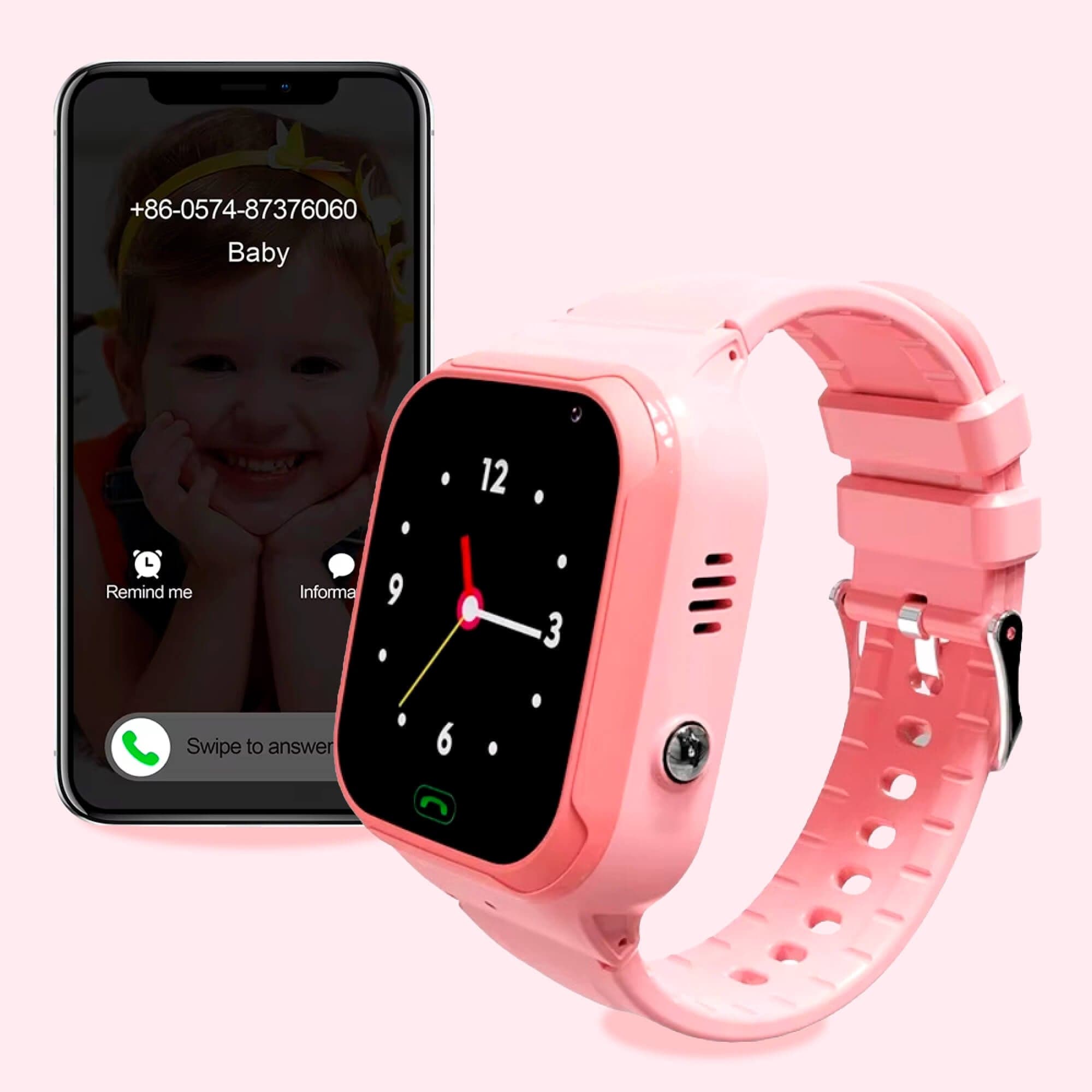 Pavoco Kinder-Smartwatches Langlebige Kinder Smartwatch für Kinder GPS Tracker wasserdicht mit SOS Funktion