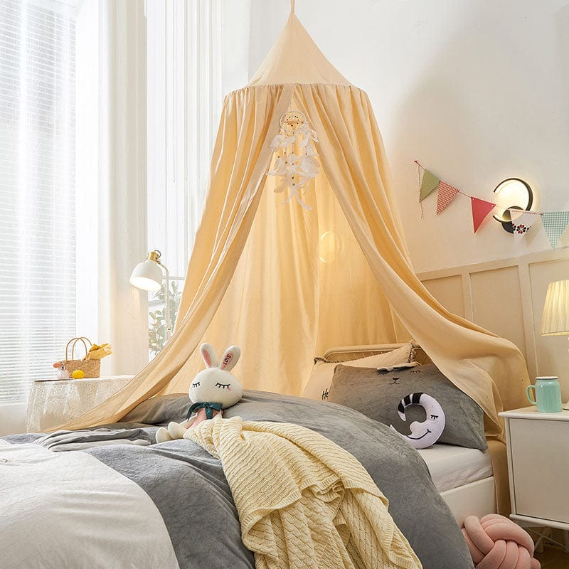 Pavoco Kinderbettwäsche Khaki Weiches Hängedach für Kinder atmungsaktiv vielseitig elegant Polyester 250 cm