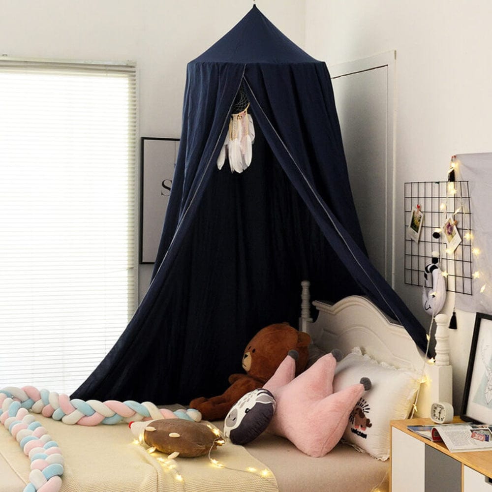 Pavoco Kinderbettwäsche Marine Weiches Hängedach für Kinder atmungsaktiv vielseitig elegant Polyester 250 cm