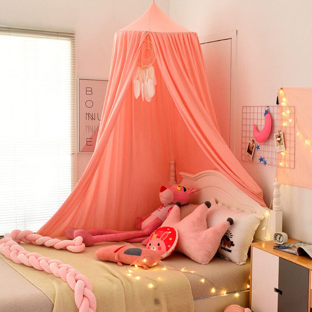 Pavoco Kinderbettwäsche Rosa Weiches Hängedach für Kinder atmungsaktiv vielseitig elegant Polyester 250 cm