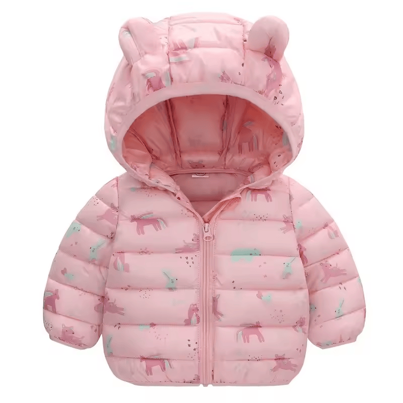 Pavoco Kinderoberbekleidung Dunkelrosa / 80 (12 Monate) Bunte Regenjacke für Kinder gefüttert wetterfest Herbst Schule Freizeit