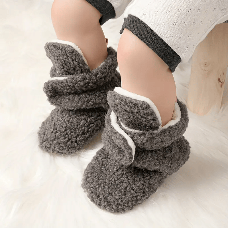 Pavoco Kindersocken Dunkelgrau / 18 Weiche Haussocken für Kinder aus Teddystoff warm bequem ideal für Zuhause