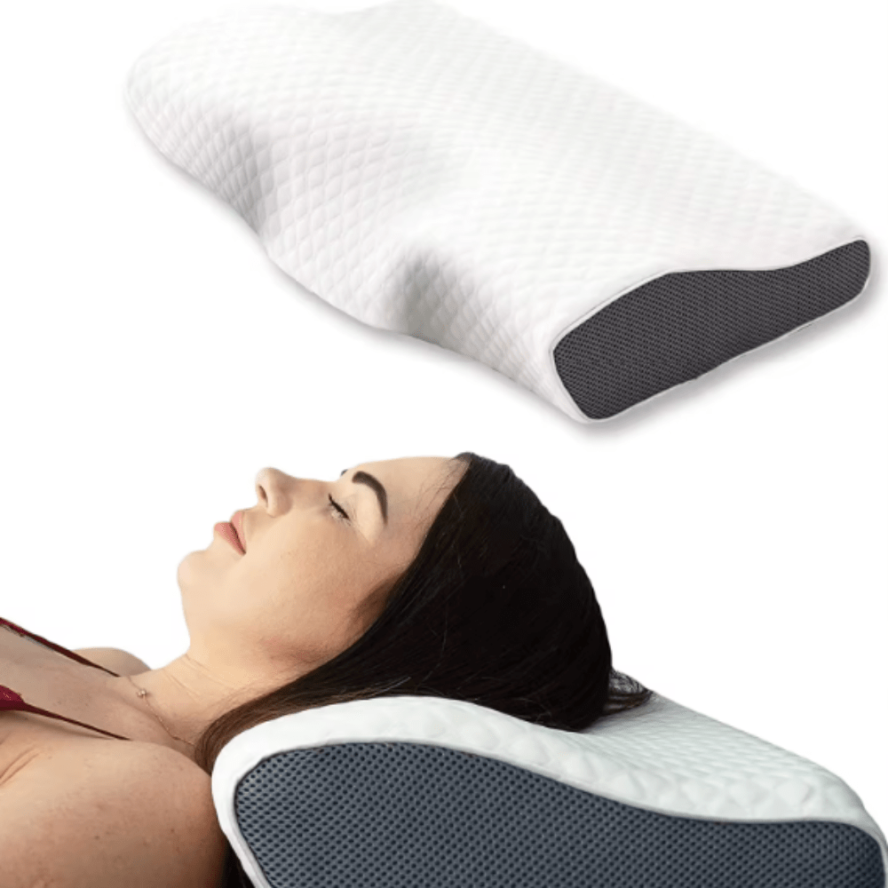 Pavoco Kissen Default Ergonomisches Anti-Schnarch-Kissen für Erwachsene Gel-Gedächtnisschaum atmungsaktiv