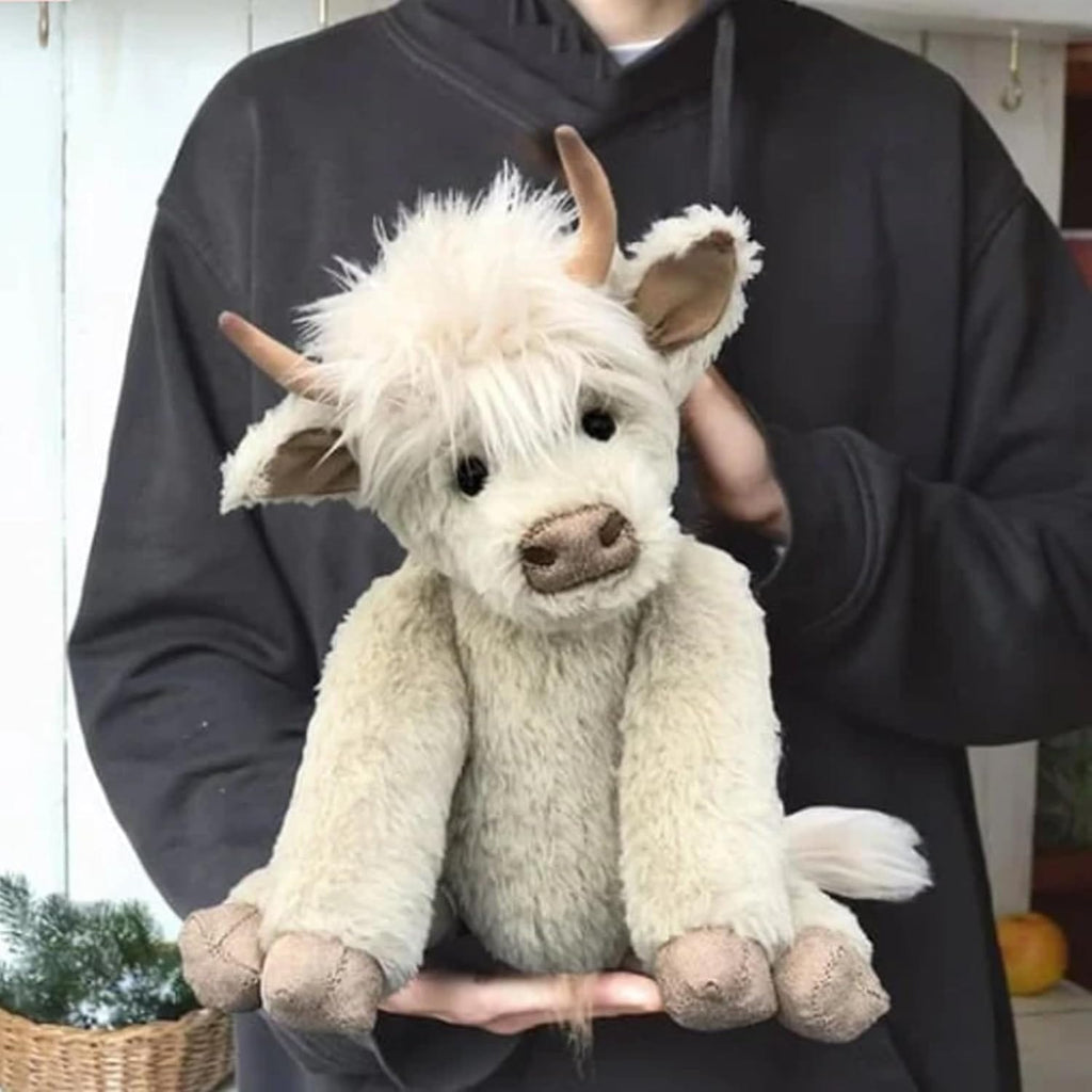 Pavoco Kissen & Polster Weiß Weiches Kuschelkissen für Kinder Plüsch 40x40 handgefertigt rustikal charmant