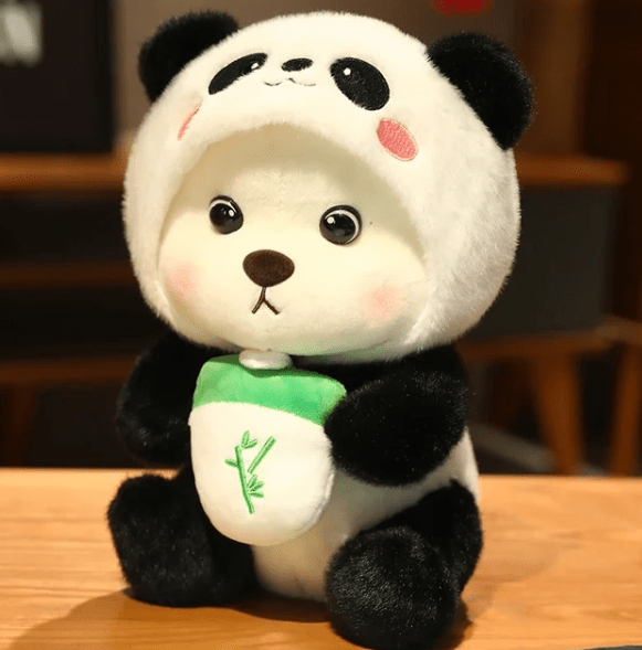 Pavoco Kissen Schwarz Weiches Plüschkissen für Kinder und Erwachsene kuschelig Geschenkidee 23 cm