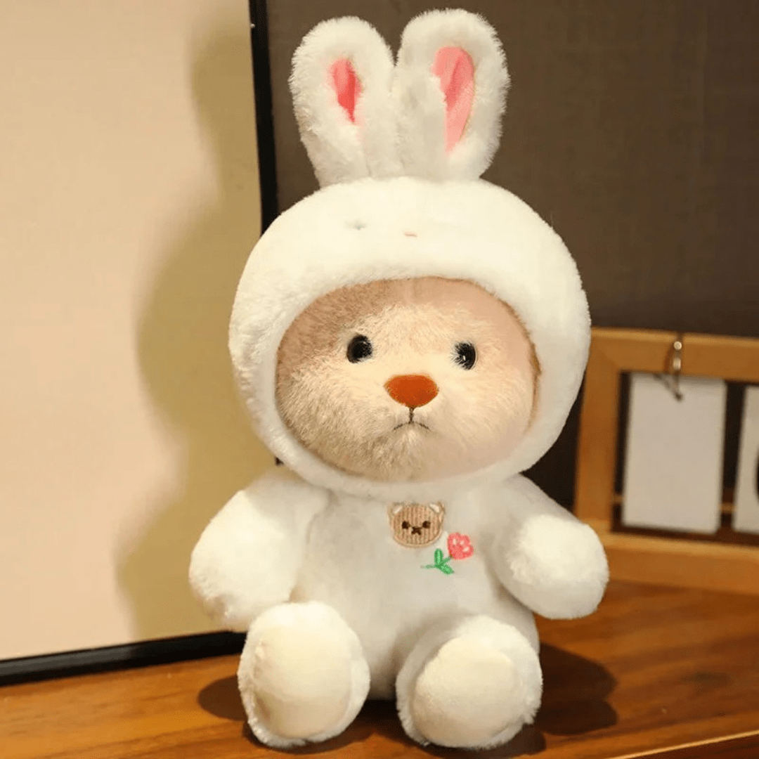 Pavoco Kissen Weiß Weiches Plüschkissen für Kinder und Erwachsene kuschelig Geschenkidee 23 cm