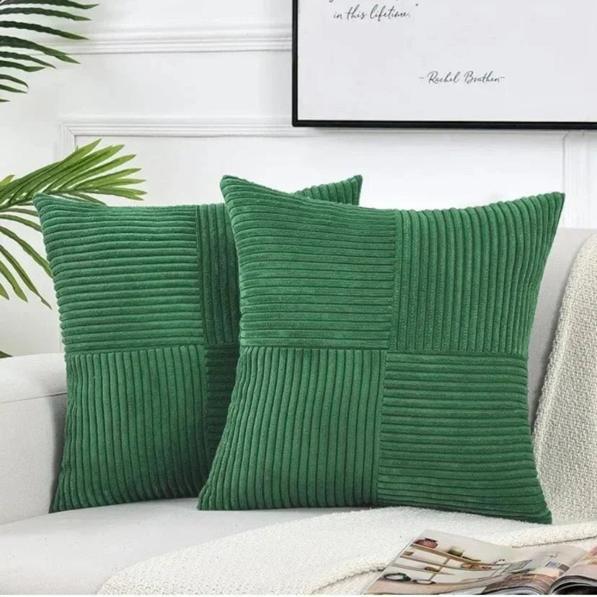 Pavoco Kissenbezüge Grün Elegante Kissenbezüge für Unisex weich pflegeleicht modern