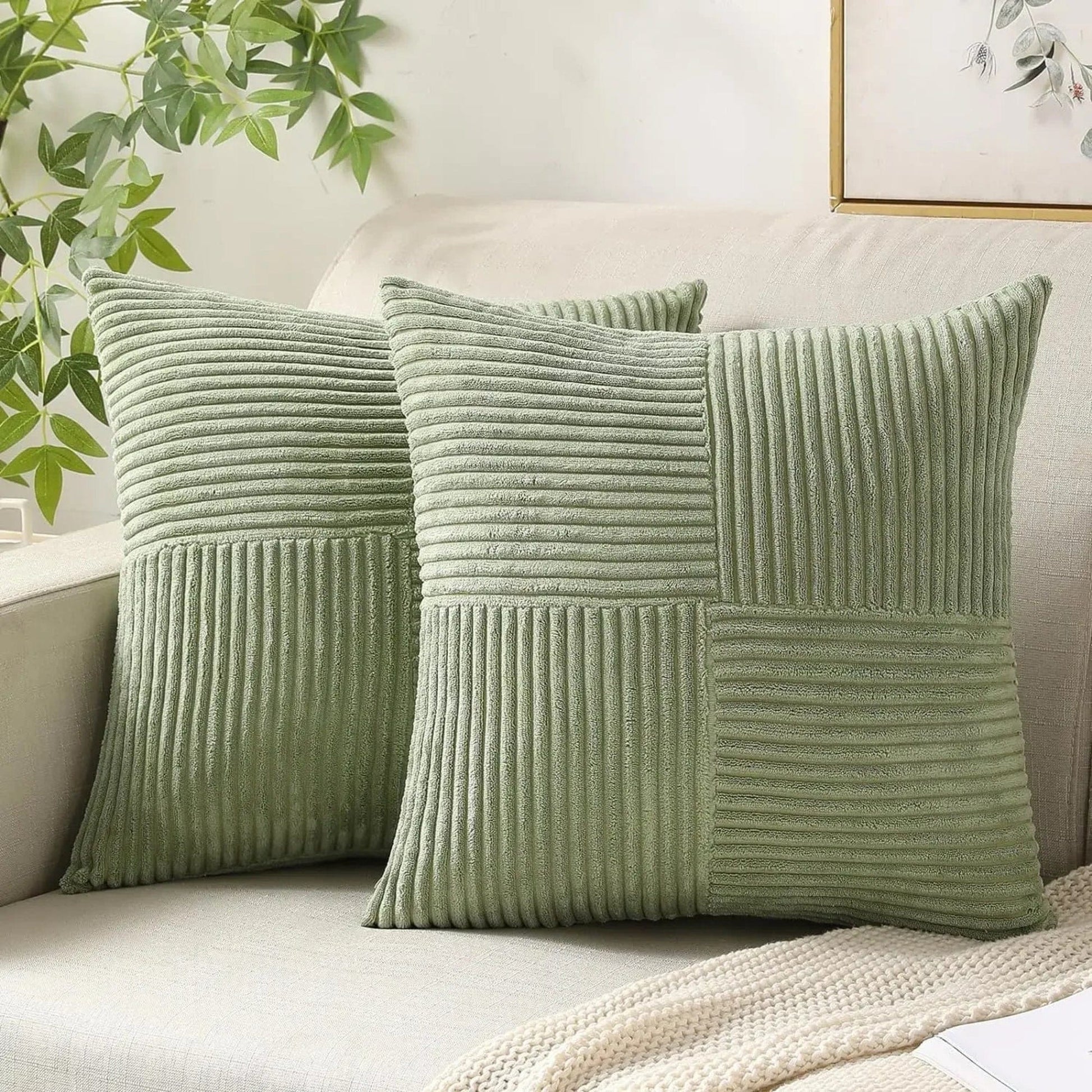 Pavoco Kissenbezüge Hellgrün Elegante Kissenbezüge für Unisex weich pflegeleicht modern