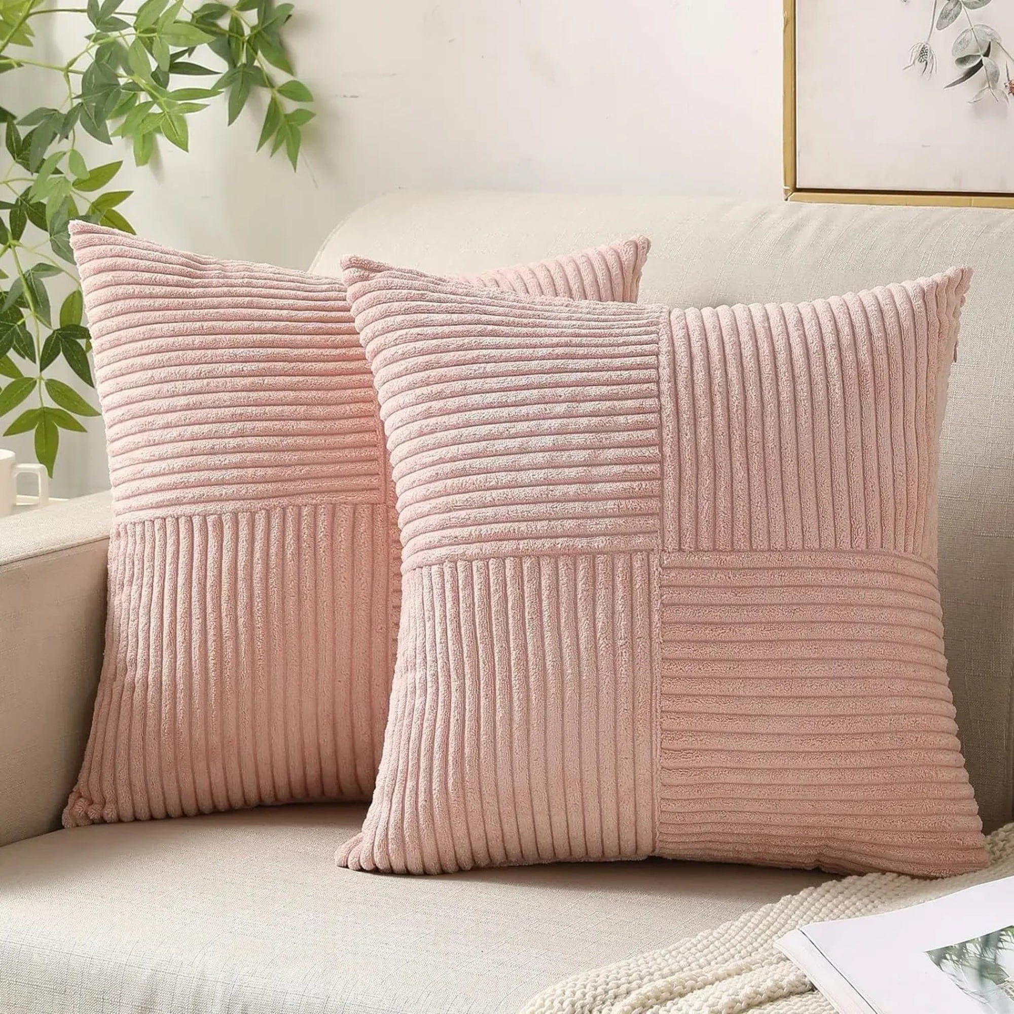 Pavoco Kissenbezüge Rosa Elegante Kissenbezüge für Unisex weich pflegeleicht modern