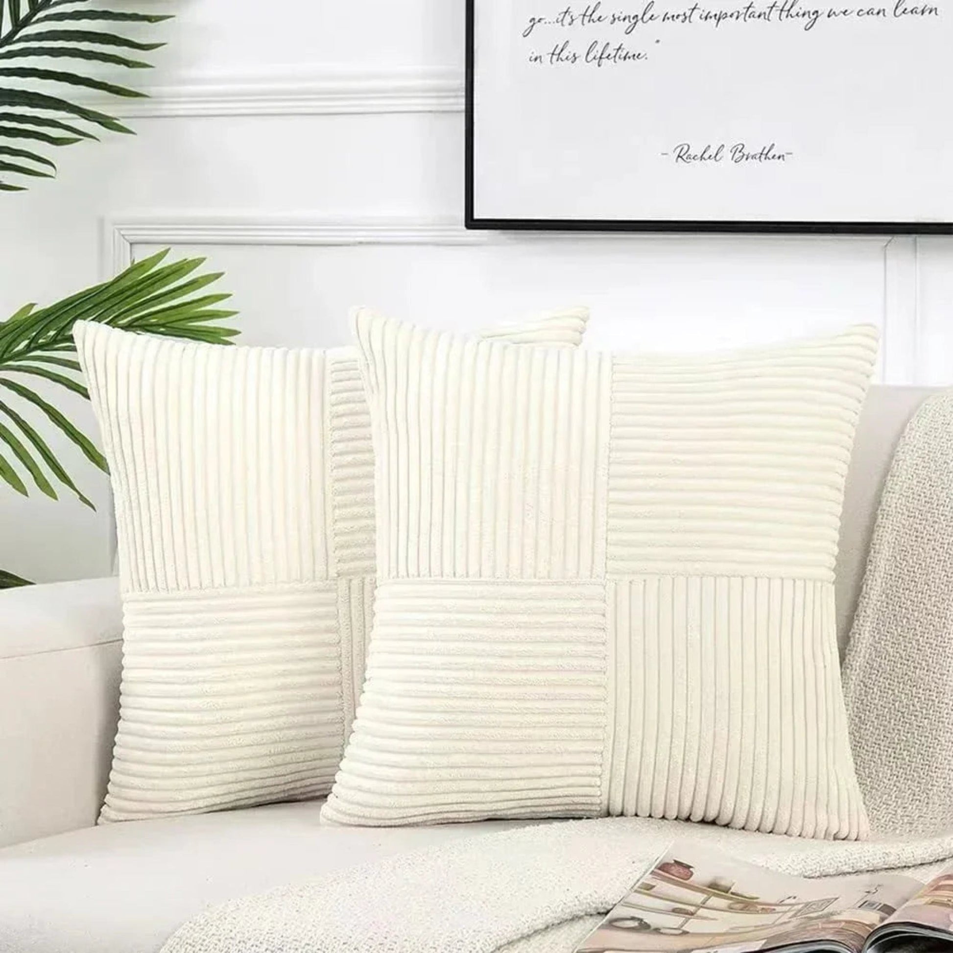 Pavoco Kissenbezüge Weiß Elegante Kissenbezüge für Unisex weich pflegeleicht modern