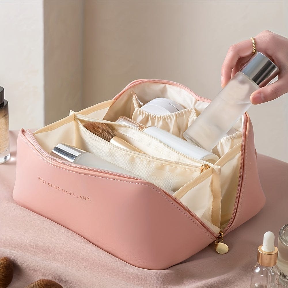 Pavoco Kosmetik- und Make-up-Zubehör Luxuriöser Make up Organizer für Damen kompakt wasserabweisend ideal für Reisen