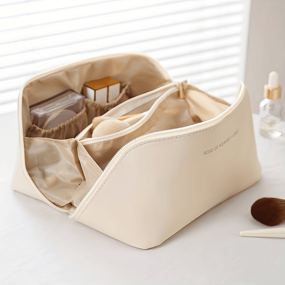 Pavoco Kosmetik- und Make-up-Zubehör Luxuriöser Make up Organizer für Damen kompakt wasserabweisend ideal für Reisen