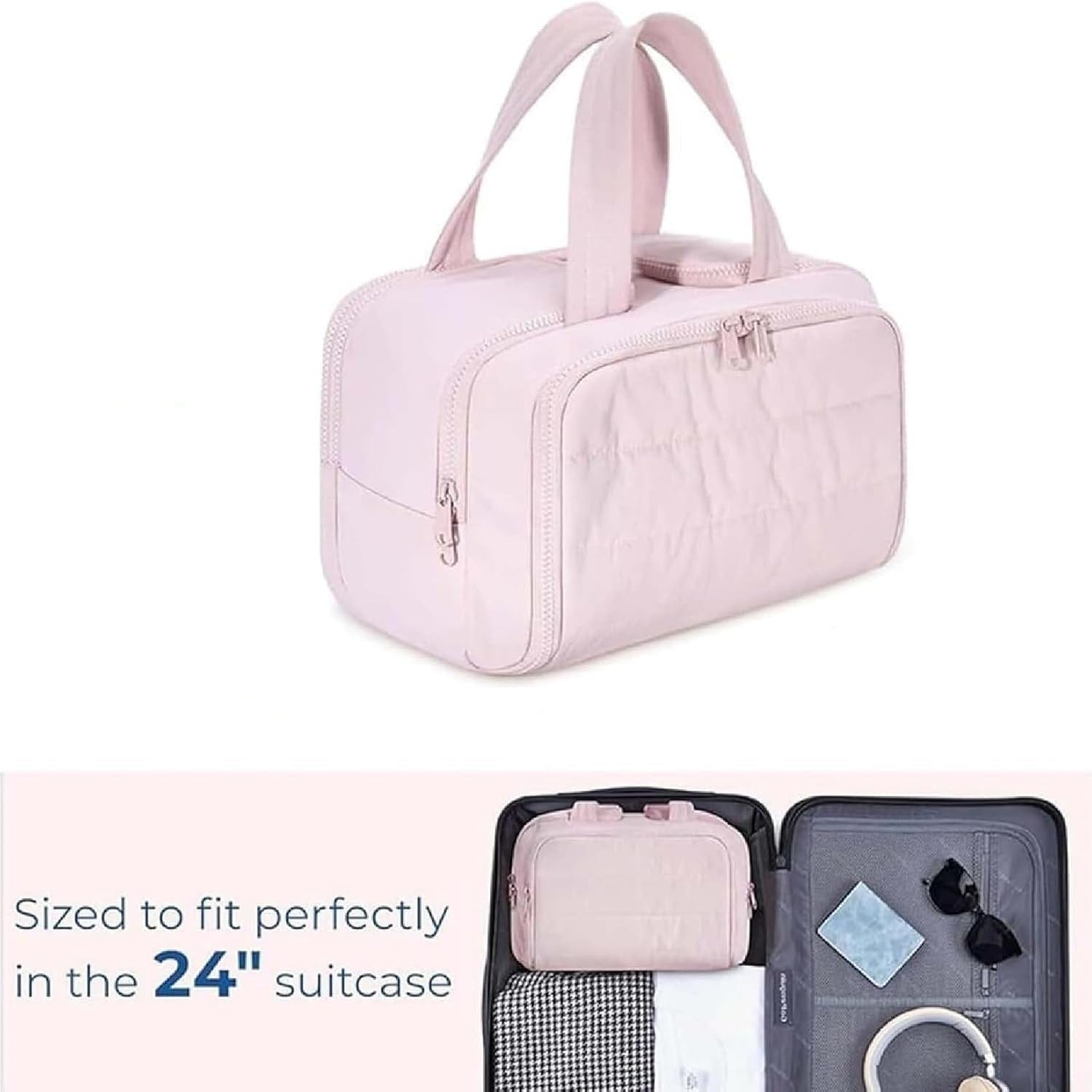 Pavoco Kosmetiktaschen Geräumige Kosmetiktasche für Damen wasserdicht mit 4 Fächern Reisekulturbeutel