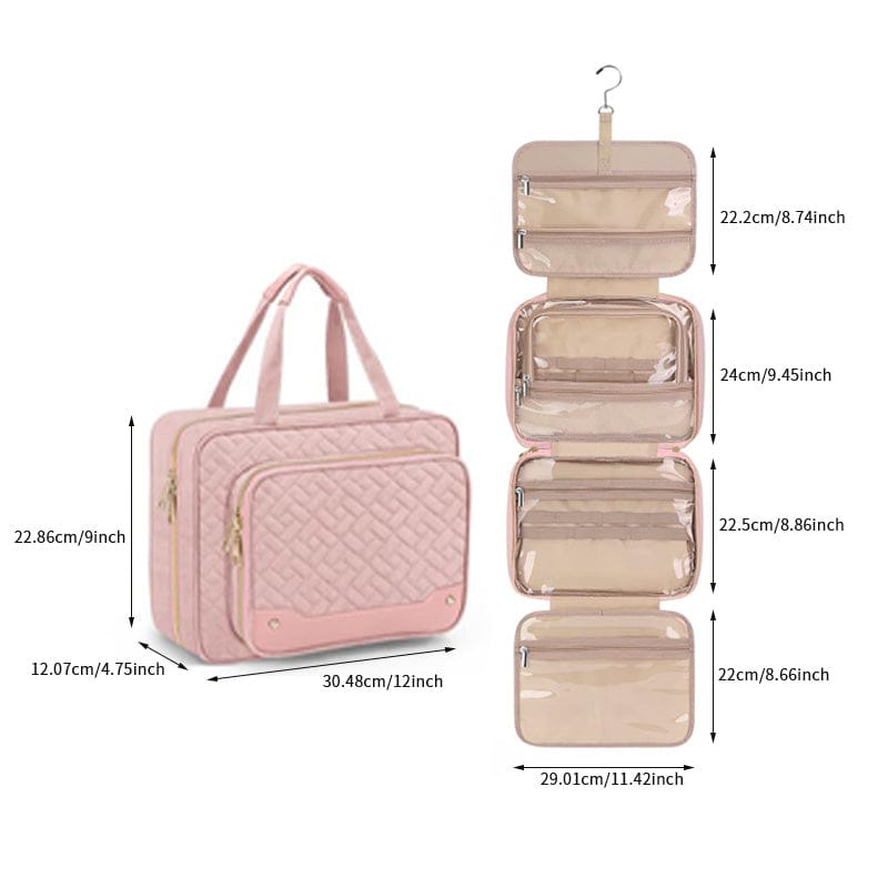 Pavoco Kosmetiktaschen Praktische Kosmetiktasche für Damen hängend wasserabweisend kompakt vielseitig
