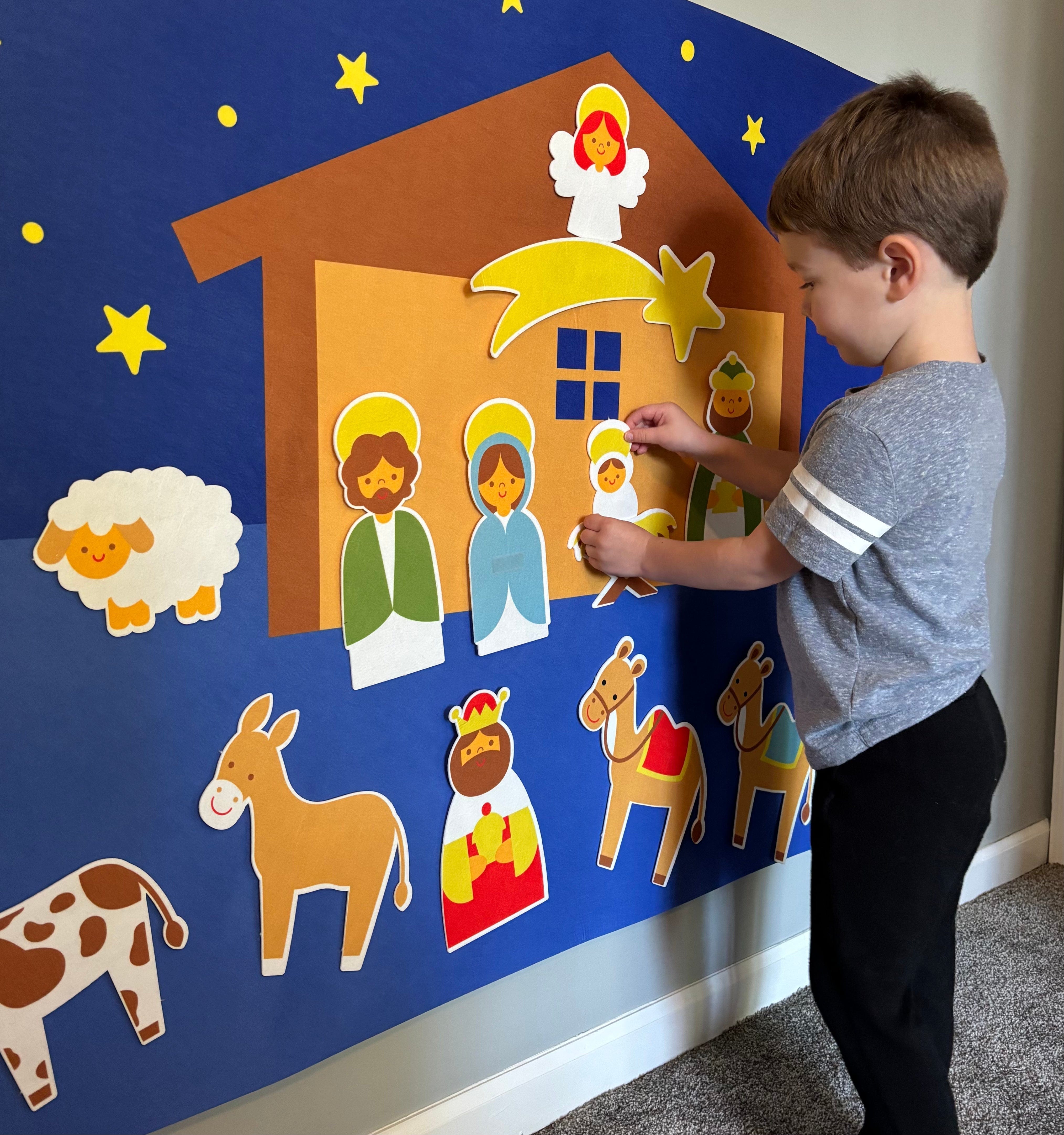 Pavoco Kreatives Spiel Default Charmante Weihnachtskrippe für Kinder interaktiv lehrreich Tradition