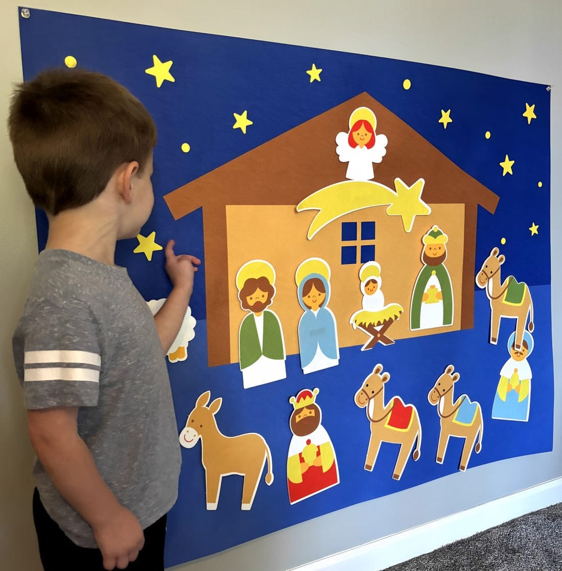 Pavoco Kreatives Spiel Default Charmante Weihnachtskrippe für Kinder interaktiv lehrreich Tradition