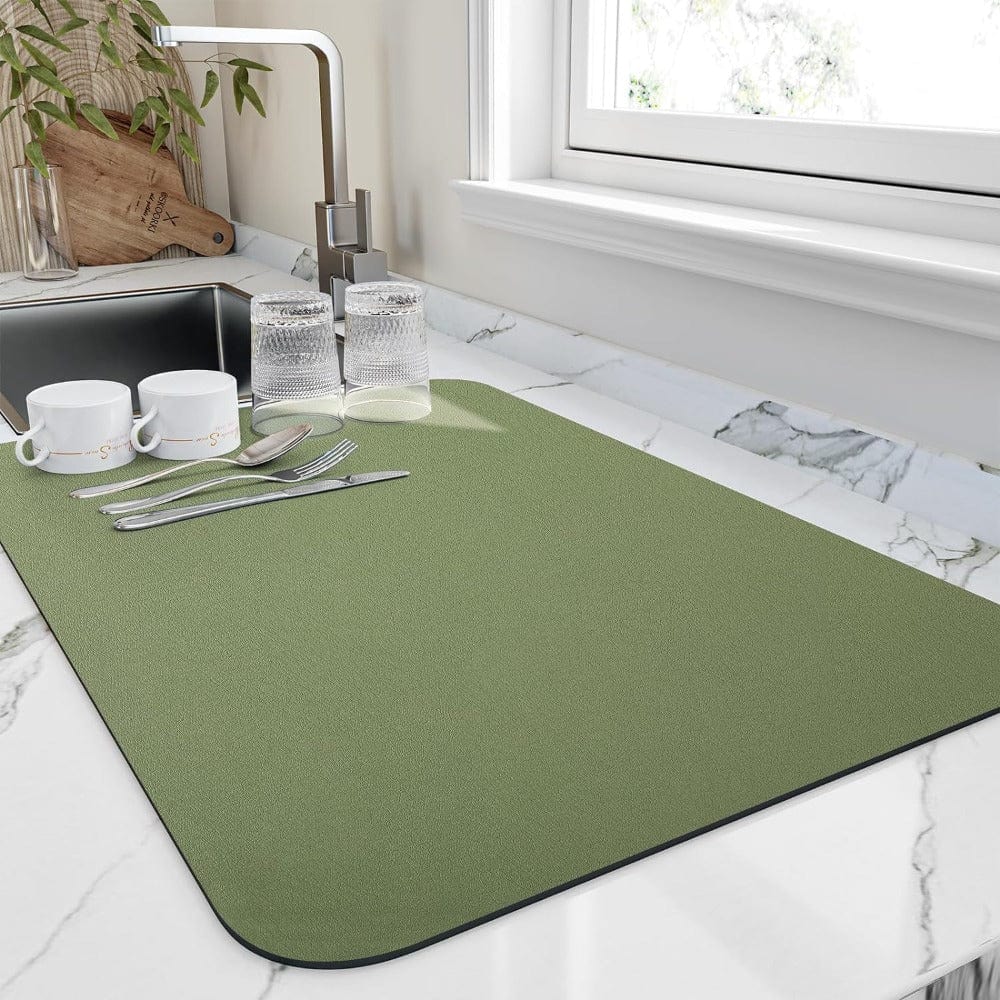 Pavoco Küchenmatten & Teppiche Grün / Klein (40x50cm) Praktische Abtropfmatte für Unisex schnell trocknend hygienisch