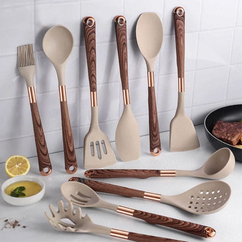 Pavoco Küchenutensilien Default Hochwertiges Küchenutensilien Set für Hobbyköche ergonomisch hitzebeständig