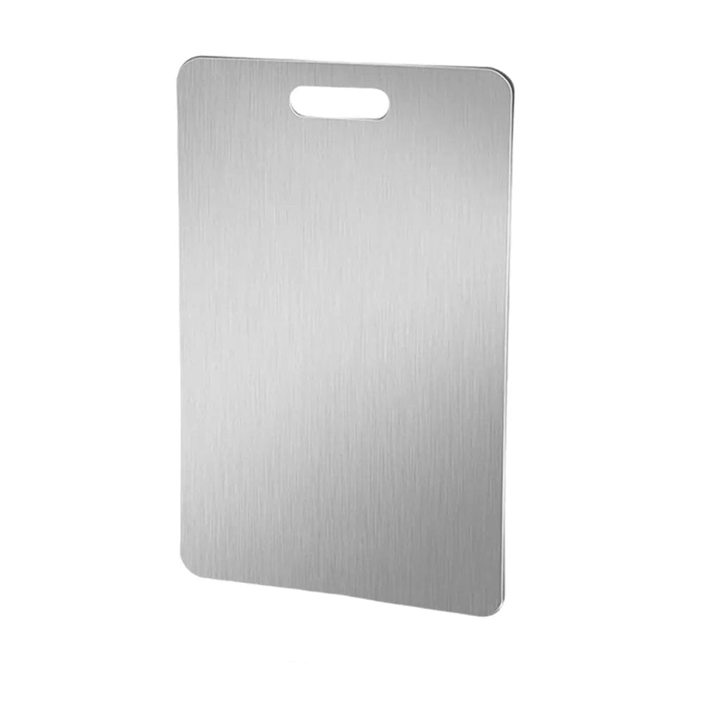 Pavoco Küchenwerkzeuge & -gadgets L-39x28cm Robustes Schneidebrett aus Edelstahl für Küchenprofis pflegeleicht hygienisch