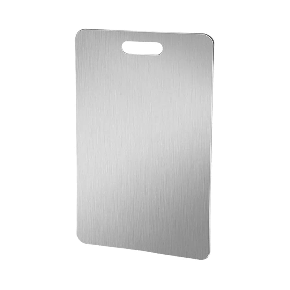 Pavoco Küchenwerkzeuge & -gadgets M-34x23cm Robustes Schneidebrett aus Edelstahl für Küchenprofis pflegeleicht hygienisch