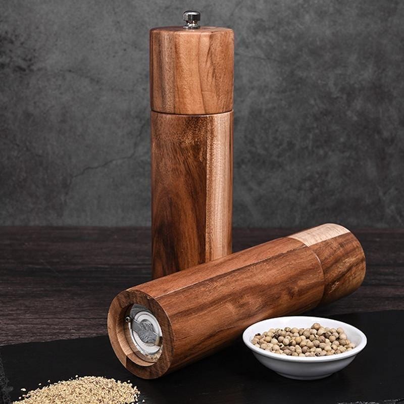 Pavoco Küchenwerkzeuge & -gadgets Pfeffermühle Stilvolle Salz- und Pfeffermühlen Akazienholz verstellbar