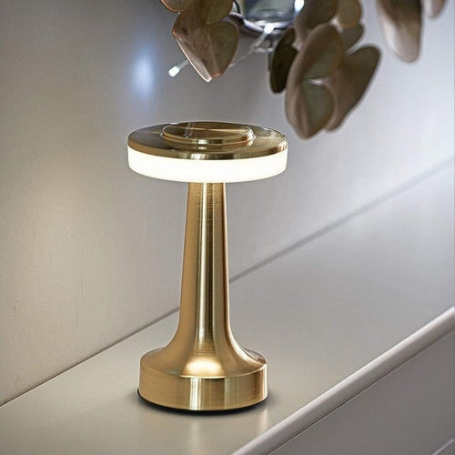 Pavoco Lampen Gold Alto | dimmbare Tischlampe für Home modern