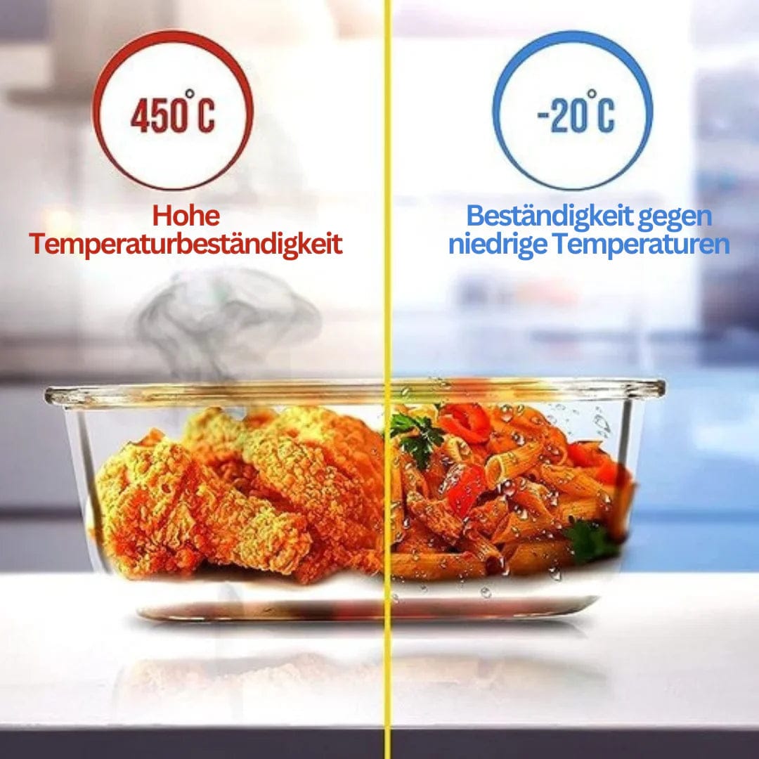 Pavoco Lebensmittelaufbewahrungsbehälter Nachhaltiger Aufbewahrungsbehälter Set für Unisex luftdicht vielseitig Glas